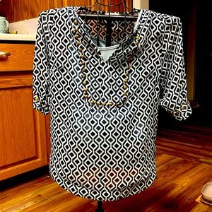 Stitch Fix - 41 Hawthorn  Studded sheer blue and baby blue blouse Size Medium